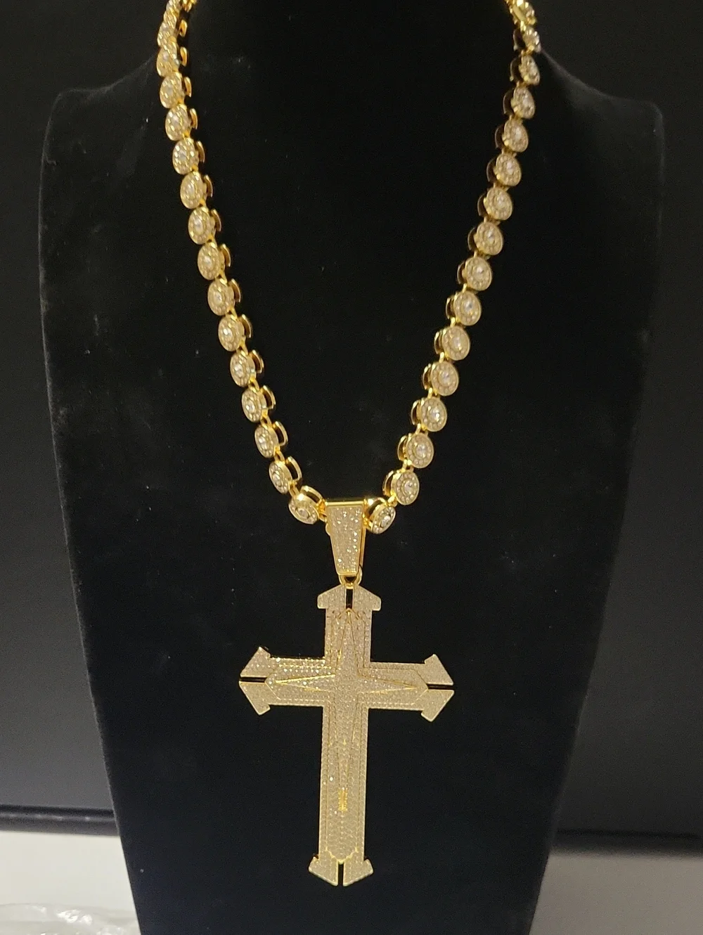 Gold Cross Pendant Necklace - Women Jewelry  20 in
